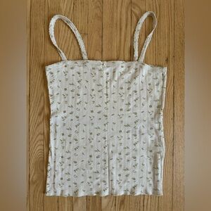 Doen Floral Pointelle Tank Top